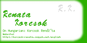 renata korcsok business card